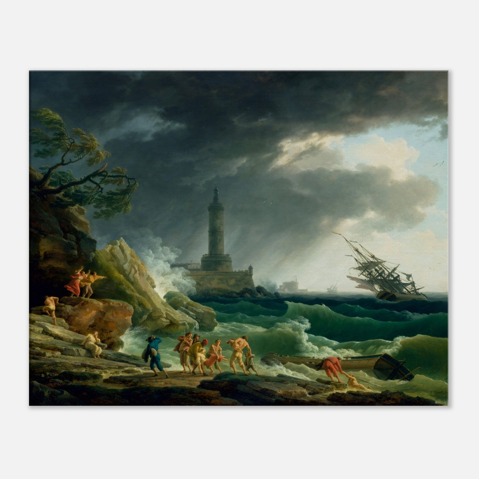 Claude Vernet painting Canvas Canvas