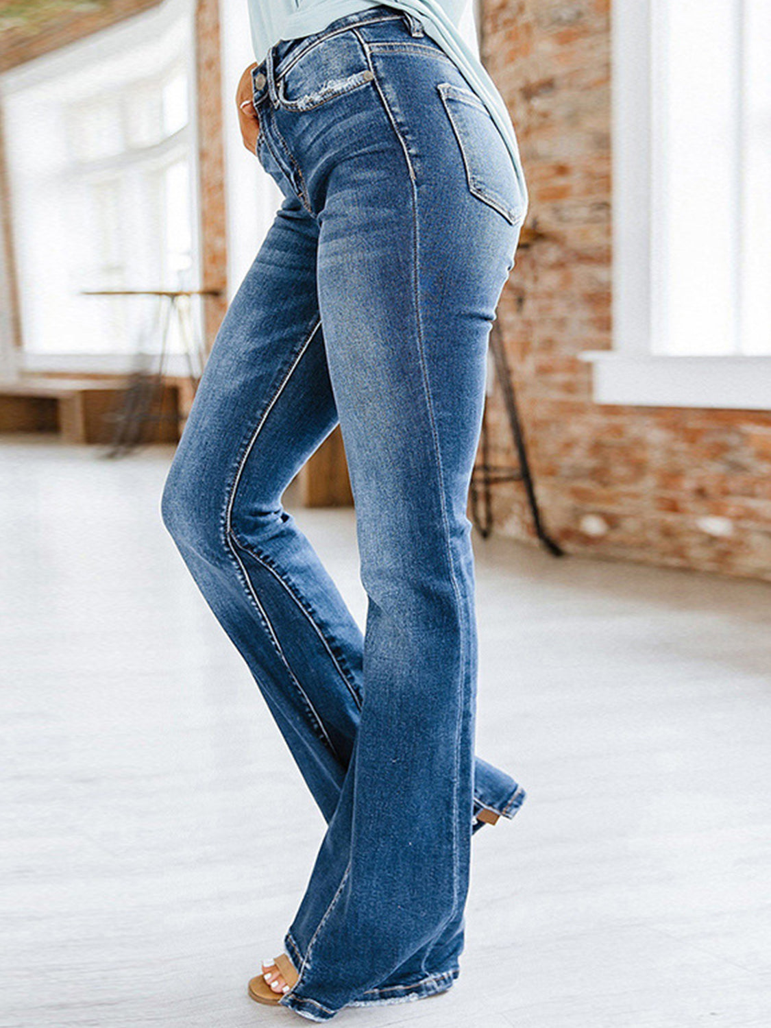 Cat's Whiskers Bootcut Jeans with Pockets apparel & accessories