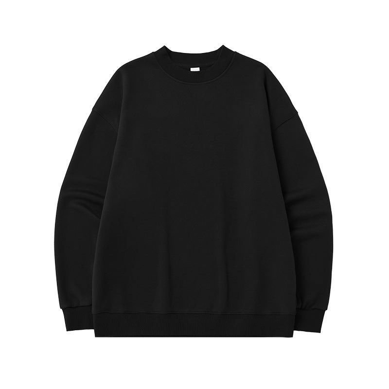 Men's Single-layer Fleece-lined Round Neck Sweater men's clothing