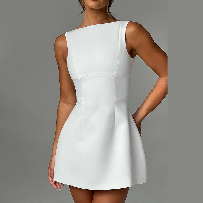 Sexy Slim-fitting Backless Dress Summer Sleeveless Short Dresses apparel & accessories