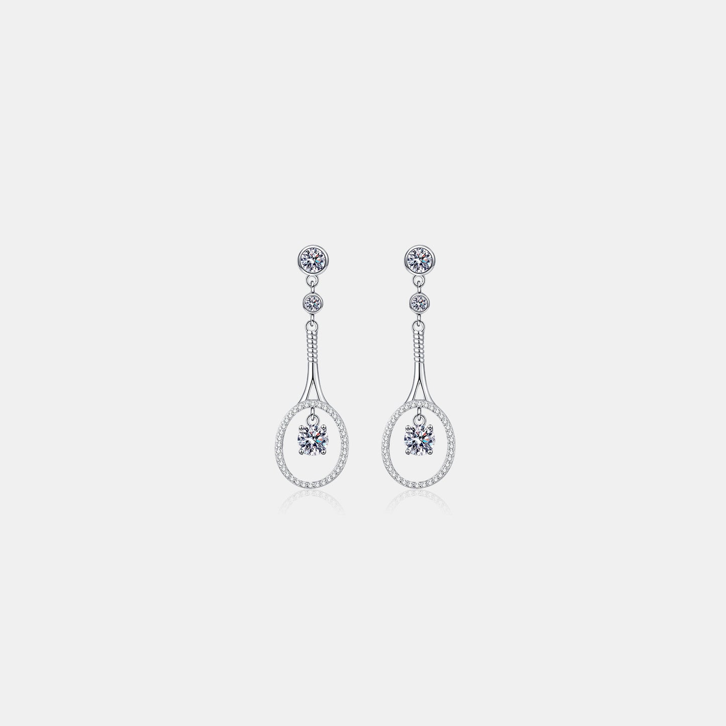 1 Carat Moissanite 925 Sterling Silver Drop Earrings apparel & accessories