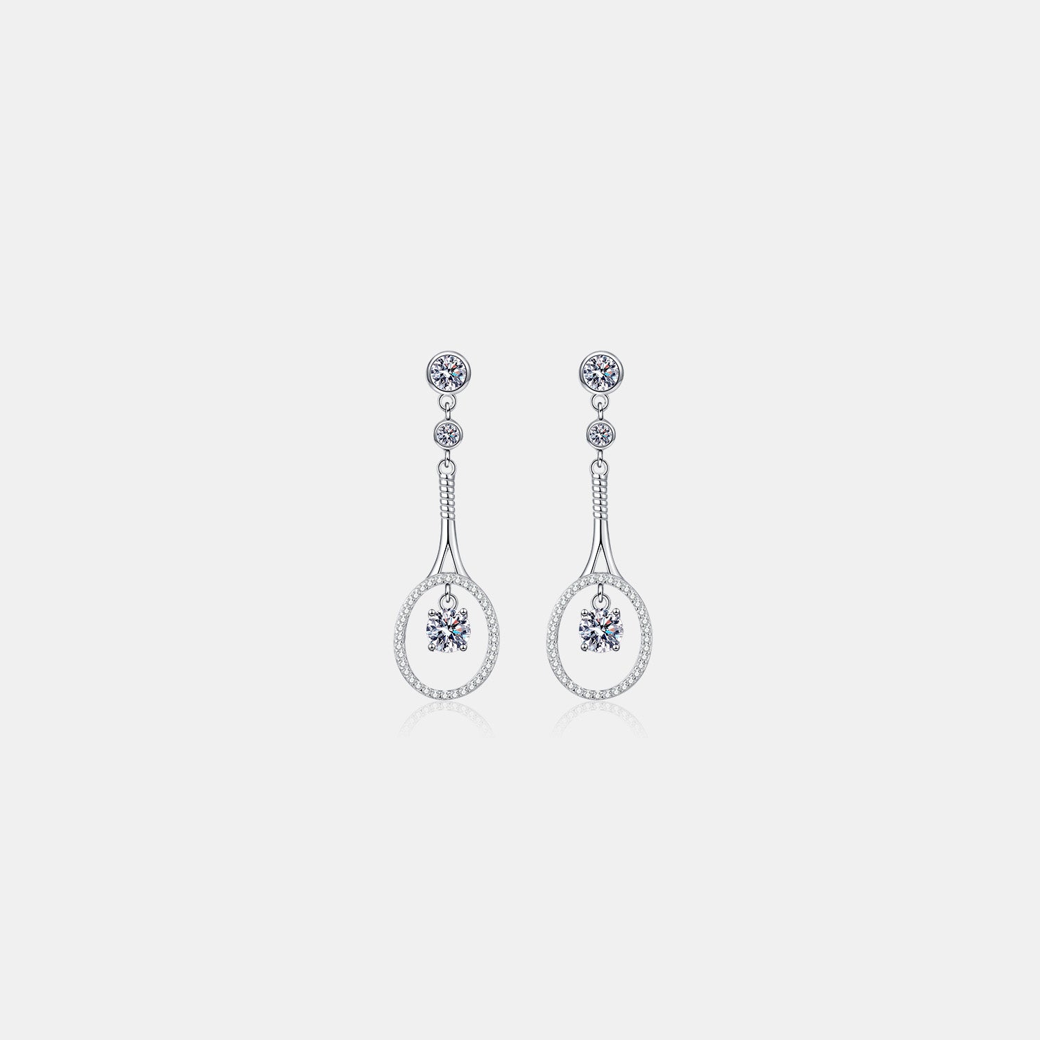 1 Carat Moissanite 925 Sterling Silver Drop Earrings apparel & accessories