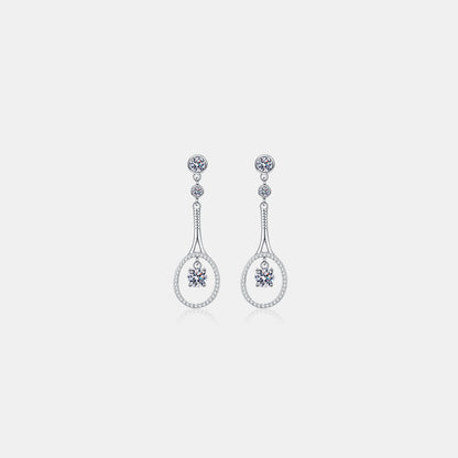 Moissanite Sterling Silver Drop Earrings Jewelry