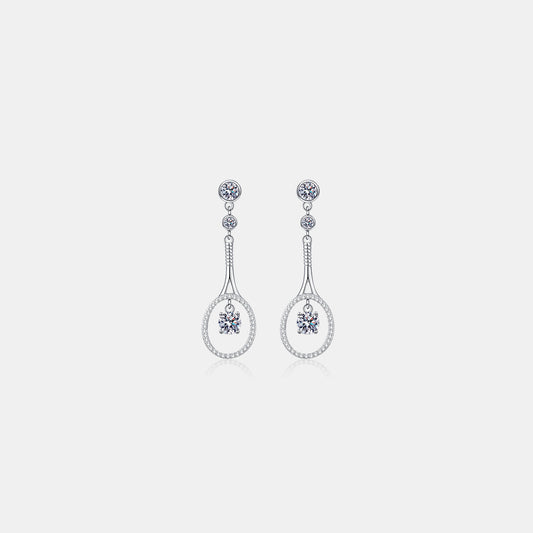 1 Carat Moissanite 925 Sterling Silver Drop Earrings apparel & accessories