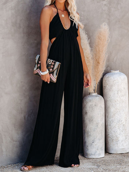 Halter Neck Wide Leg Jumpsuit apparel & accessories