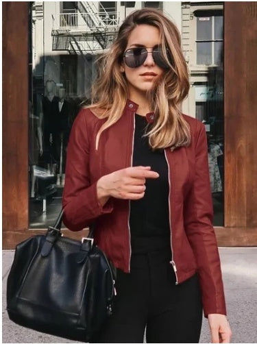 Autumn fashion women's leather PU jacket apparels & accessories