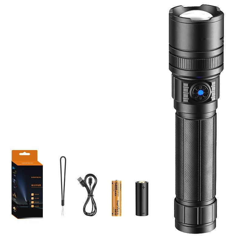 Telescopic Focusing Aluminum Alloy Rechargeable Flashlight Gadgets