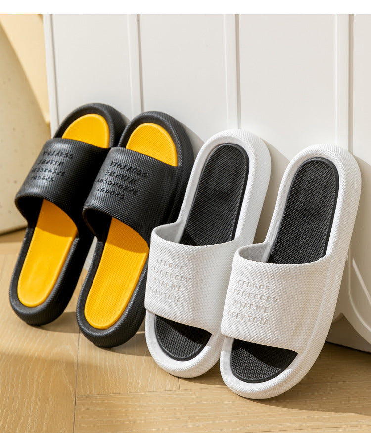 Letter Home Slippers Summer Fashion Anti-slip Anti-odor House Shoes For Women Indoor Non-slip Floor Bathroom Slipper Shoes & Bags