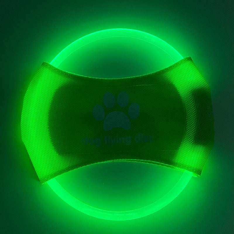 Dog Flying Discs Light Glowing LED LuminousTrainning Interactive Toys Pet Products