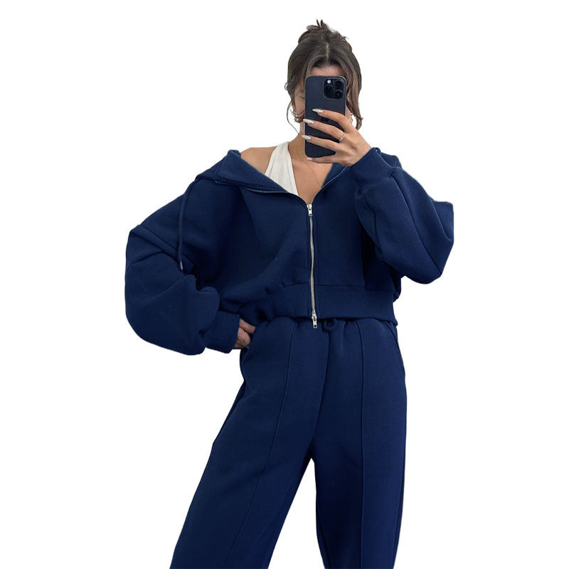 Hooded Cardigan Two-piece Sweatpants Suit apparels & accessories