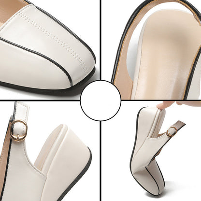 Versatile Retro Wedge Heel Sandals Shoes & Bags