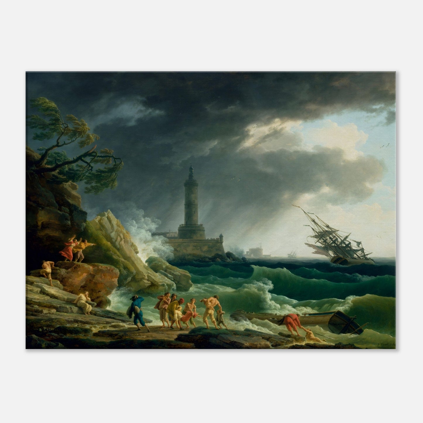 Claude Vernet painting Canvas Canvas