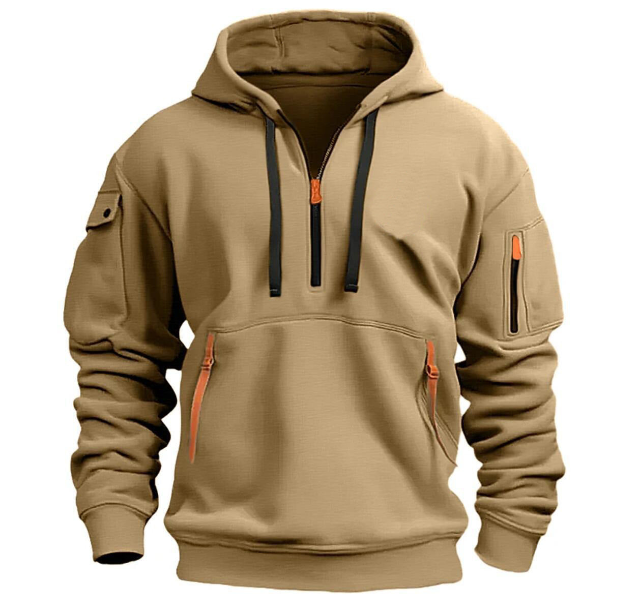 Cotton Dropped Shoulder Hooded Sweatshirt men's clothing