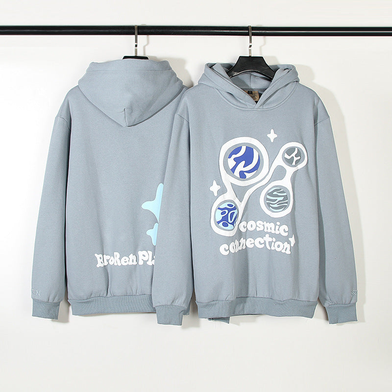 High Street Hip Hop Street Graffiti Printed Hoodie apparels & accessories