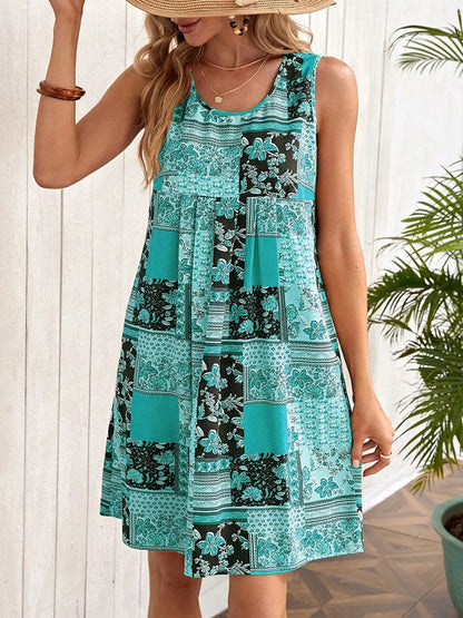 American Sleeveless Printed Dress apparel & accessories