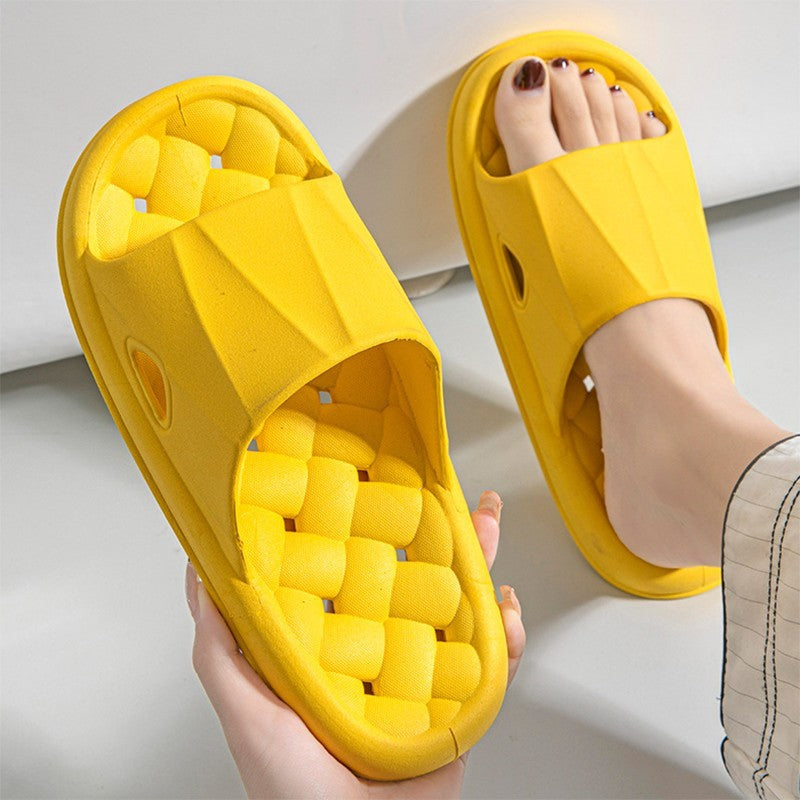 Woven Texture Non-slip Slippers For Women Summer Indoor Floor Bathroom Home Slipper Men House Shoes Shoes & Bags