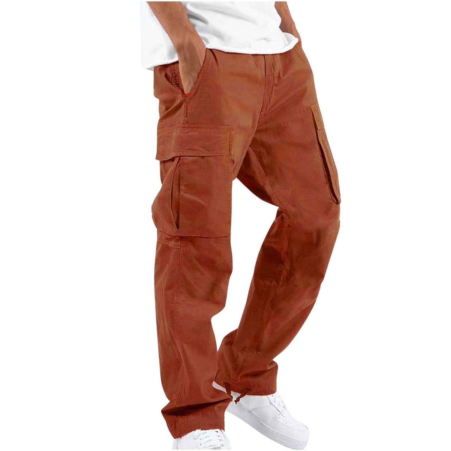 Men's Workwear Drawstring Multi-pocket Casual Pants apparel & accessories