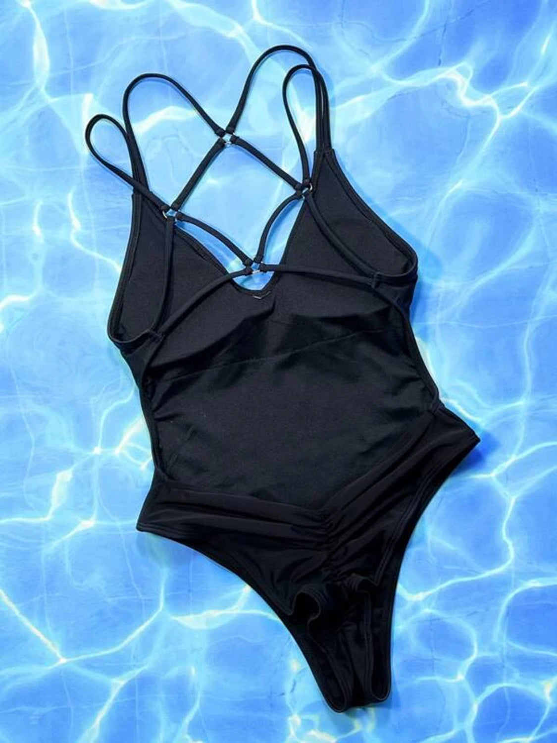 Crisscross V-Neck Sleeveless One-Piece Swimwear apparel & accessories
