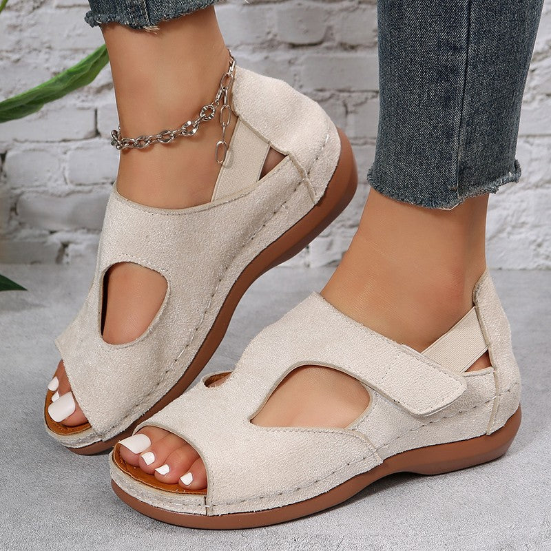 Casual Sandals Summer Shoes For Women Low Heels Velcro Shoes Shoes & Bags