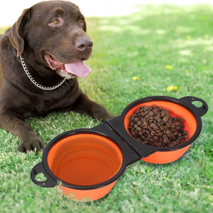 Silicone Portable Outdoor Pet Feeder Bowl Pet feeder