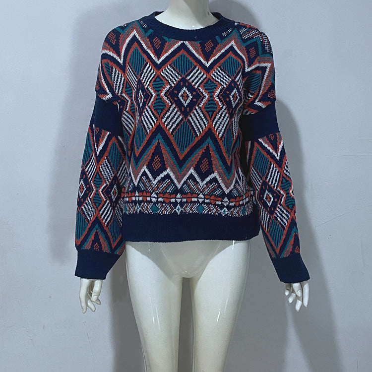 Knitted Sweater Jacquard Knitted Top apparels & accessories