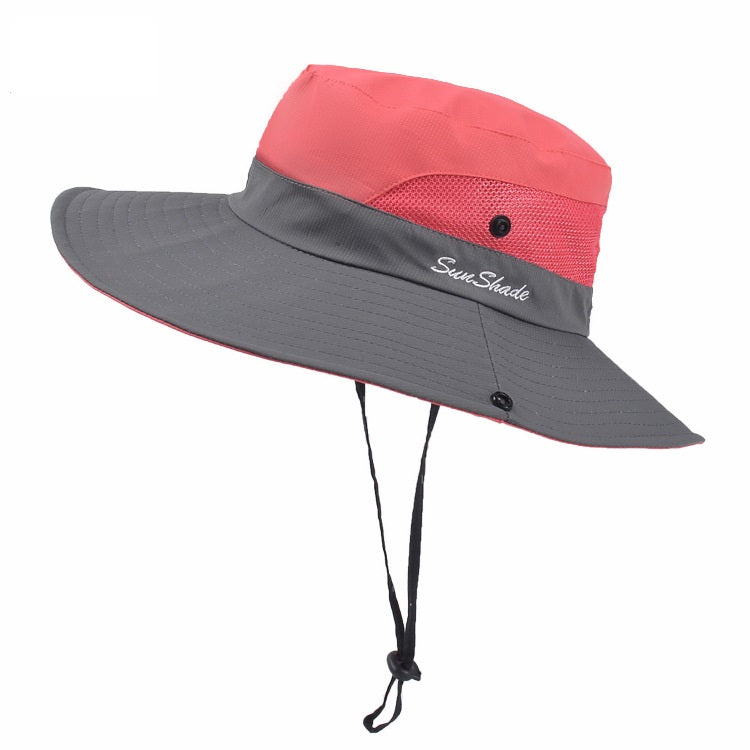 Unisex Summer Foldable Sun Fisherman Hat Men Women Wide Brim Casual Outdoor Travel Beach Sunscreen UV Protection  Sun Hats apparel & accessories