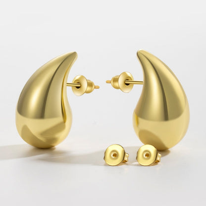 Big Size Water Drop Brass Earrings apparel & accessories