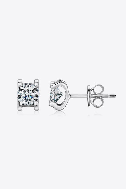 Moissanite 925 Sterling Silver Stud Earrings apparel & accessories