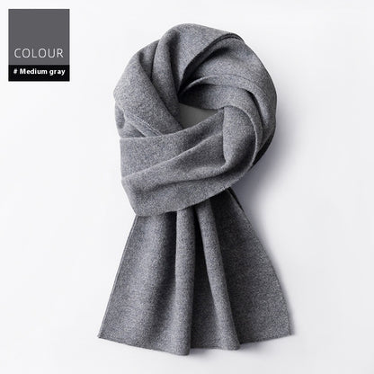 Wool Scarf Men's Winter Plaid Double-sided Scarf Men's Scarves