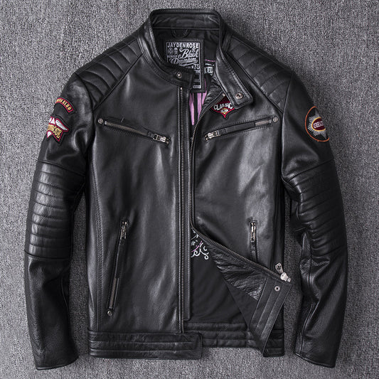 Men's Stand Collar Motorcycle Clothing Jacket Coat apparel & accessories