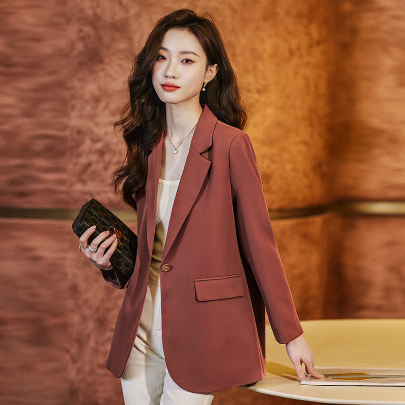 Women's Elegant One Button Suit Jacket apparels & accessories