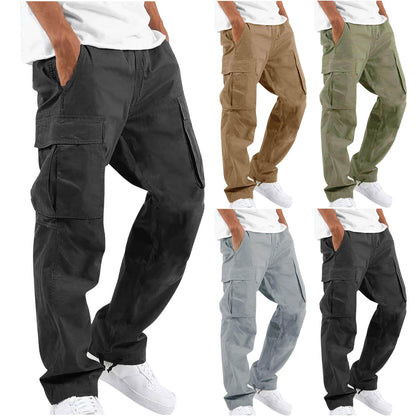 Men's Workwear Drawstring Multi-pocket Casual Pants apparel & accessories