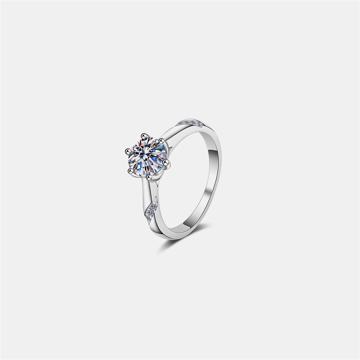 1 Carat Moissanite 925 Sterling Silver Ring apparel & accessories