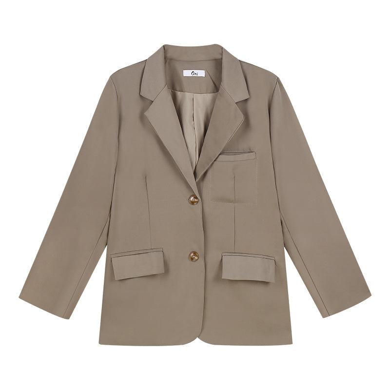 Women's High-end Design Niche Khaki Suit Jacket apparels & accessories