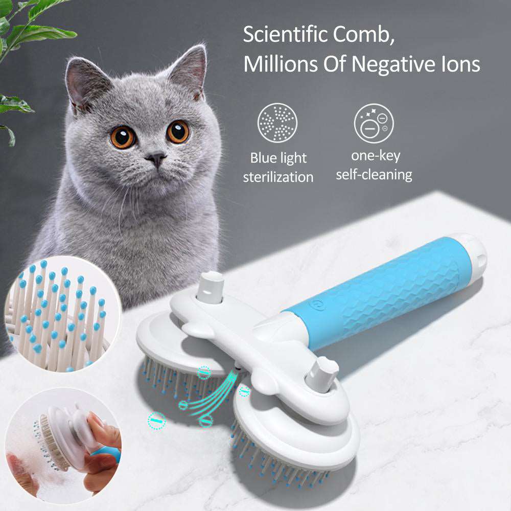 Negative Ion Self Cleaning Pet Hair Removal Brush Pet Hair brush