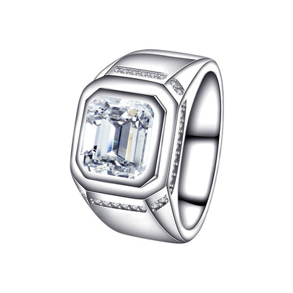 S925 Fashion High-grade Irregular White Zircon Ring Jewelry