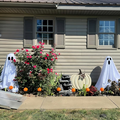 Ghost Halloween Decorations In Porch Courtyard halloween