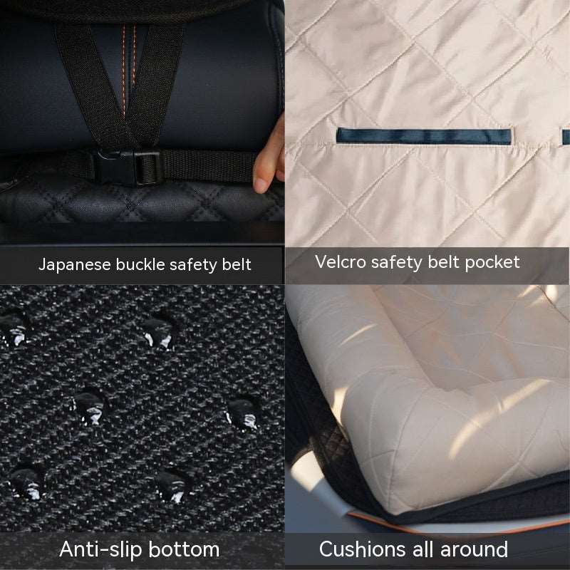 Pet Khaki Rear Car Bed Car seat for Pet