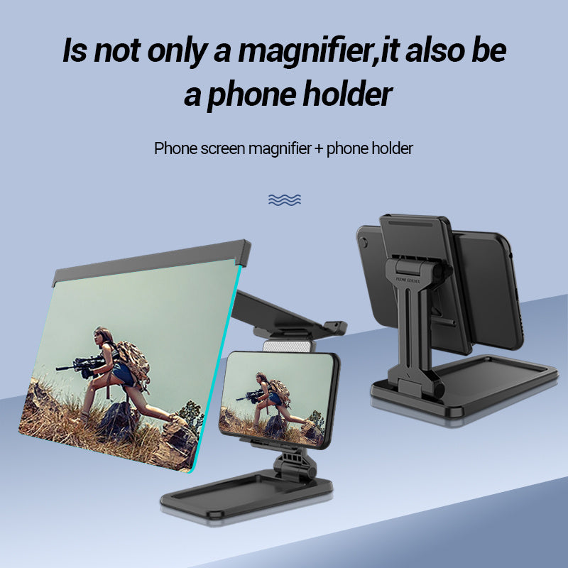 Compatible with Apple, 12 Inch Mobile Phone Screen Amplifier For IPad Movie Folding Shading 3D Screen Mobile Phone Amplifier Magnifier Cellphone Holder HOME