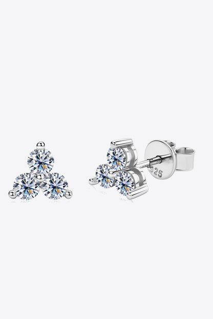 Moissanite 925 Sterling Silver Stud Earrings apparel & accessories