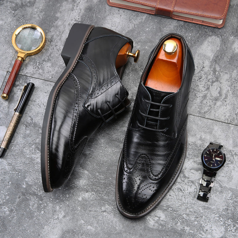 Fashion Men's Leather Shoes With Laces Shoes & Bags