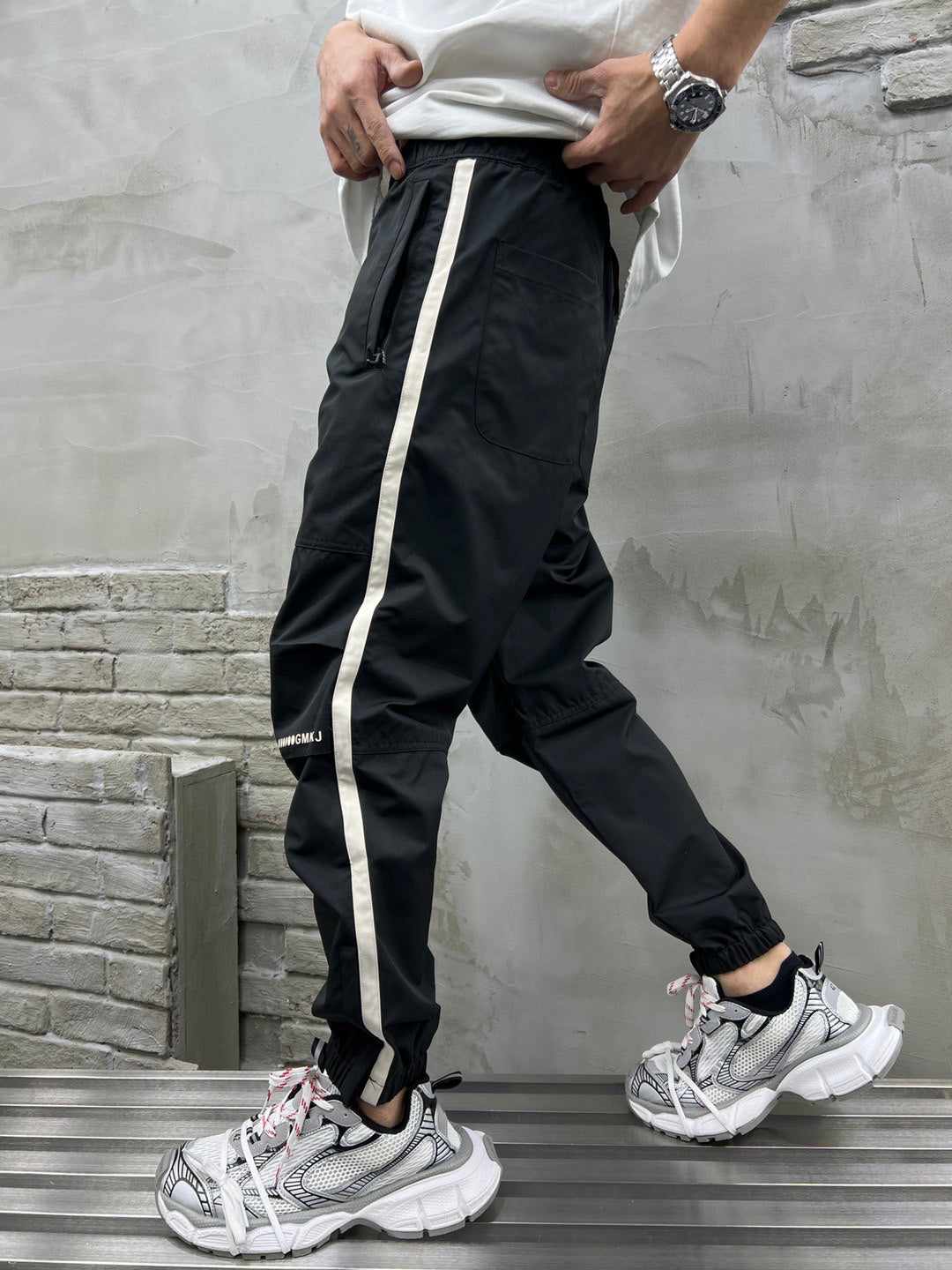 Color Matching Structural Design Sports Casual Pants apparel & accessories