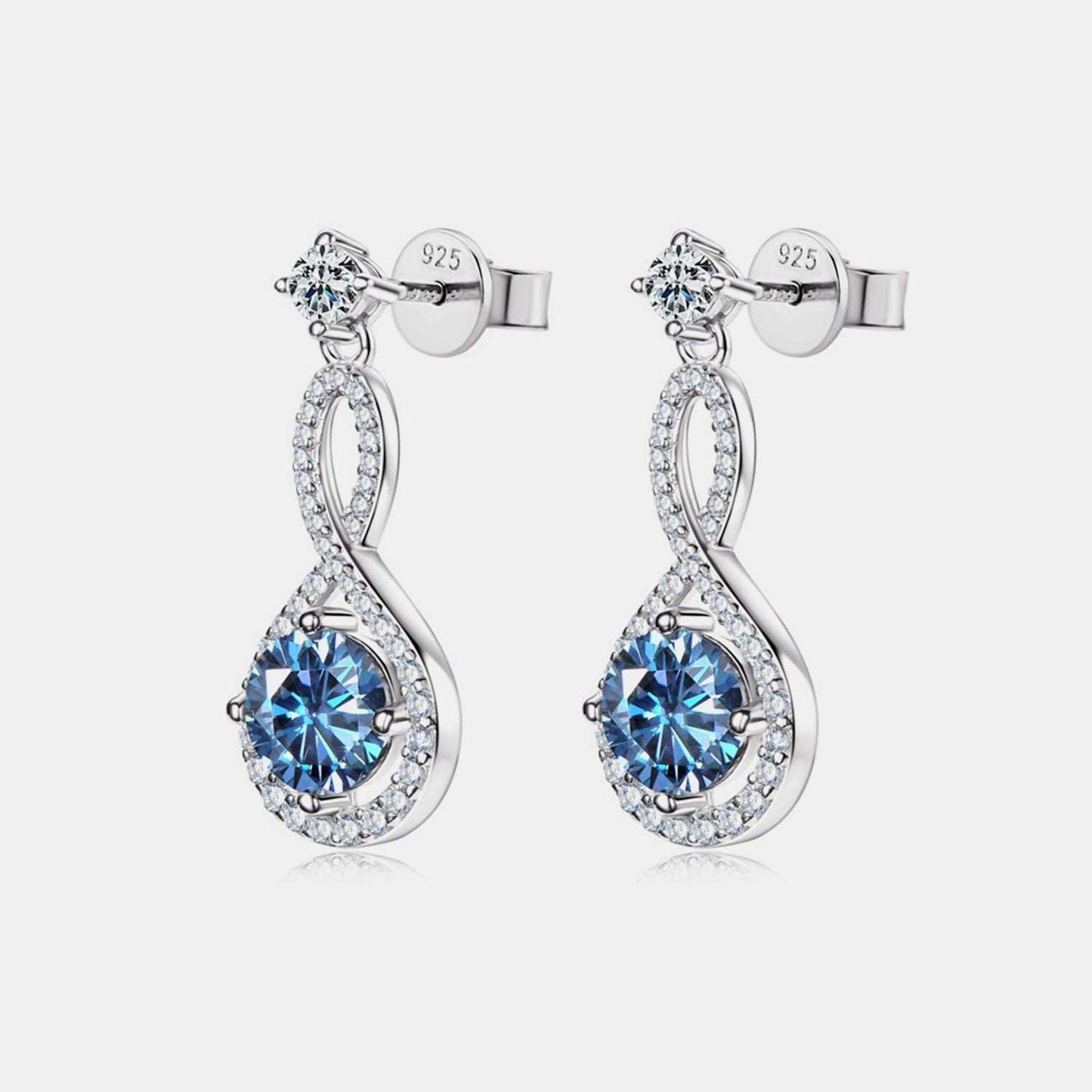 1 Carat Moissanite 925 Sterling Silver Earrings apparel & accessories