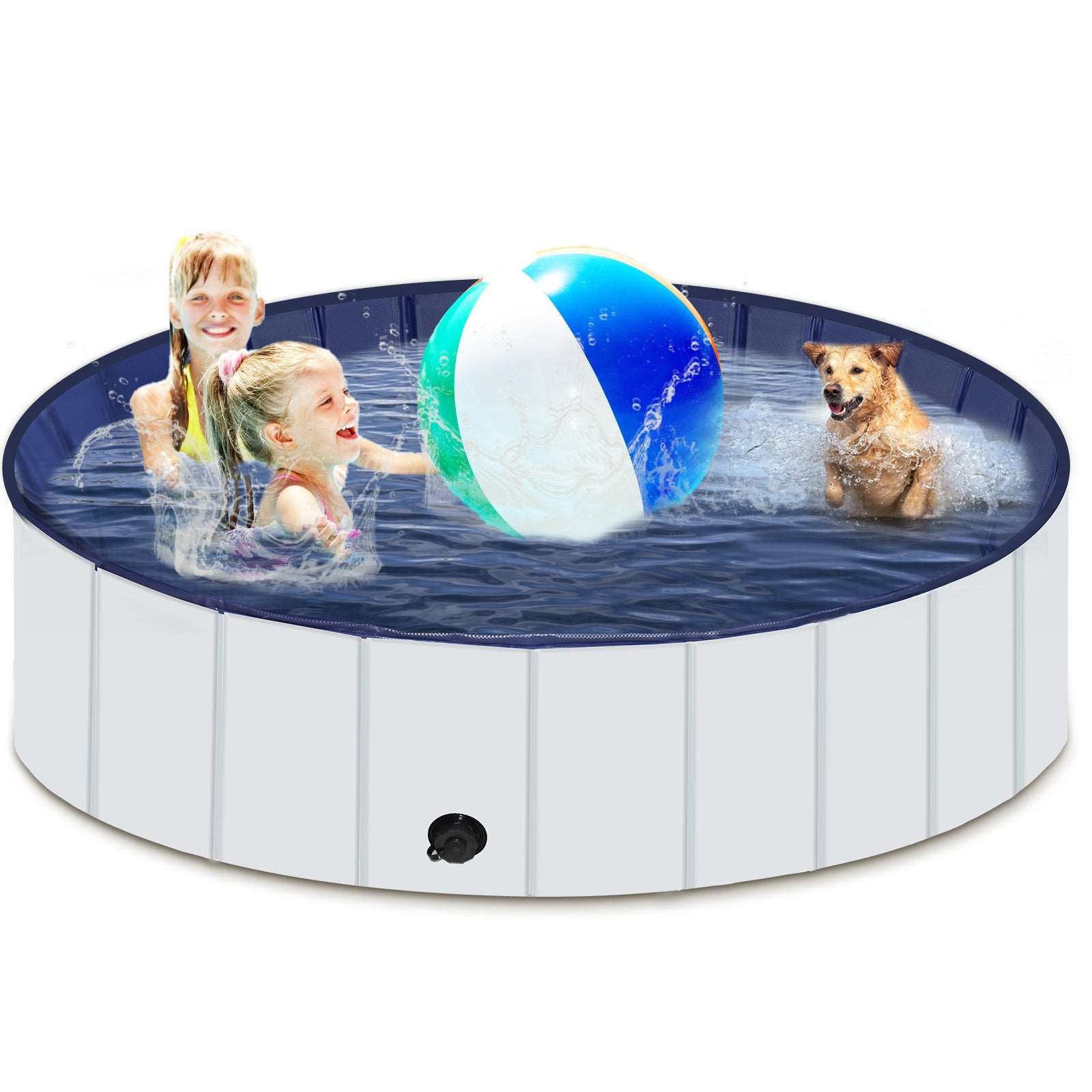 Foldable Dog Pool, Portable Hard Plastic pet pool