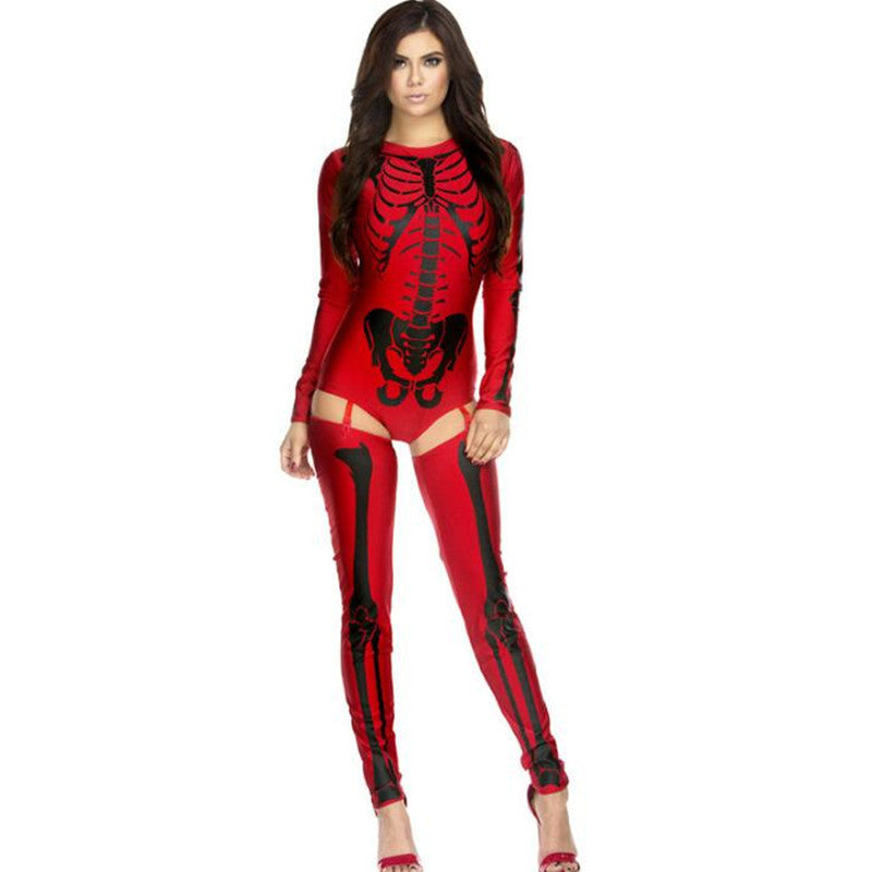 Halloween Cosplay Costume Skull Zombie Uniform halloween