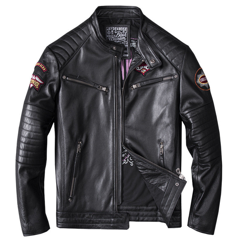 Men's Stand Collar Motorcycle Clothing Jacket Coat apparel & accessories