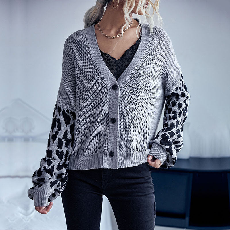 Autumn Fashion Long Sleeve Leopard-print Sweater apparels & accessories