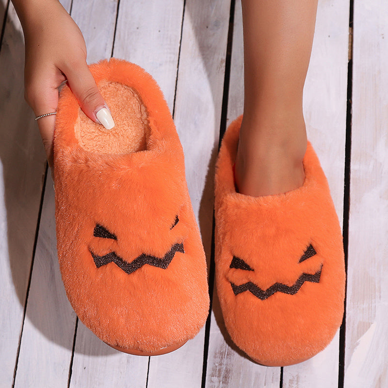 Cute Halloween Pumpkin Slippers halloween