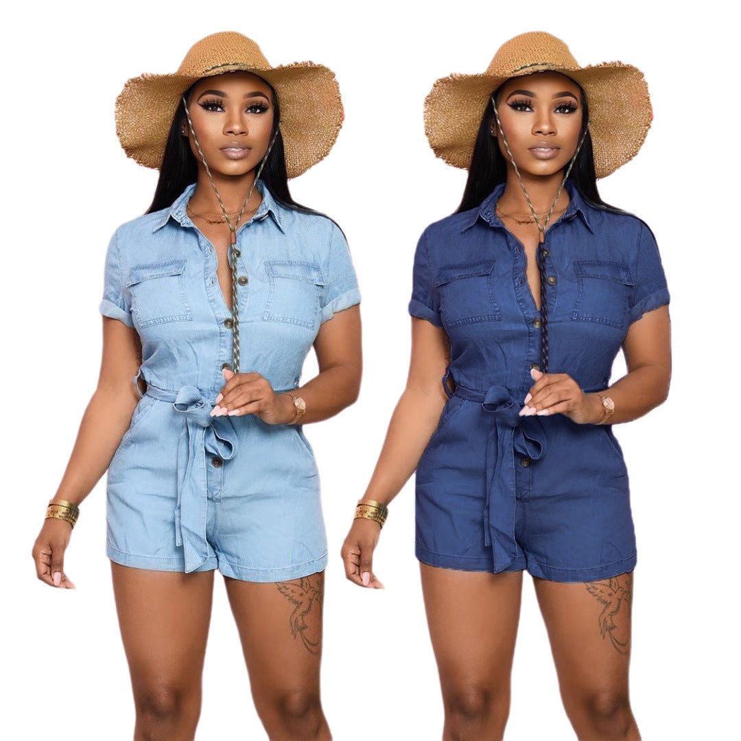 Wear Fashionable Denim Women's Fitted Jumpsuit apparel & accessories