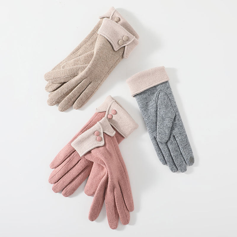 Women's Outdoor Warm Gloves With Thickened Cashmere apparels & accessories